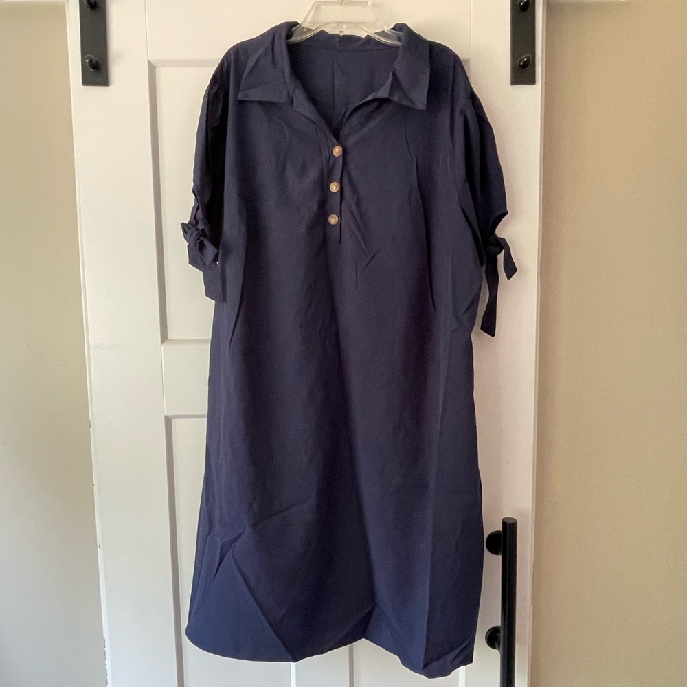 Navy blue tunic dress